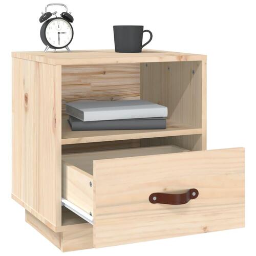 Sengebord 40x34x45 cm massivt fyrretræ