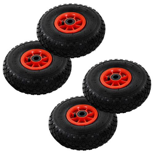 Sækkevognshjul 4 stk gummi 3.00-4 (245x82)
