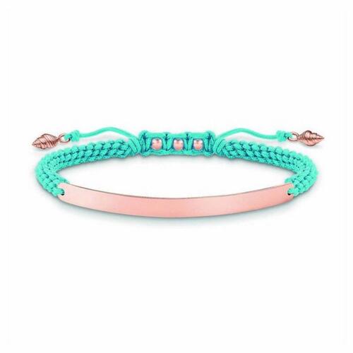 Armbånd til kvinder Thomas Sabo LBA0062-597-1 Blå Rosenguld Sølv 12-19 cm