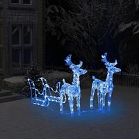 Rensdyr og kane julefigur 160 LED'er 130 cm akryl