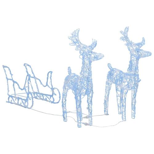 Rensdyr og kane julefigur 160 LED'er 130 cm akryl