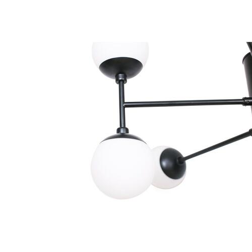 Loftslampe Krystal Sort (76.2 x 76.2 x 40.64 cm)