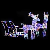 Rensdyr og kane julefigur 160 LED'er 130 cm akryl