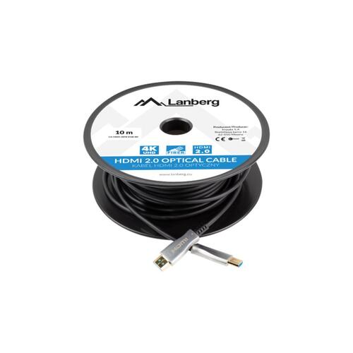 HDMI-kabel Lanberg CA-HDMI-20FB-0100-BK Sort 10 m