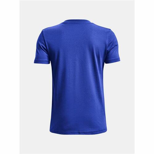 Kortærmet T-shirt til Mænd Under Armour Curry Lightning Logo Blå 10-12 år