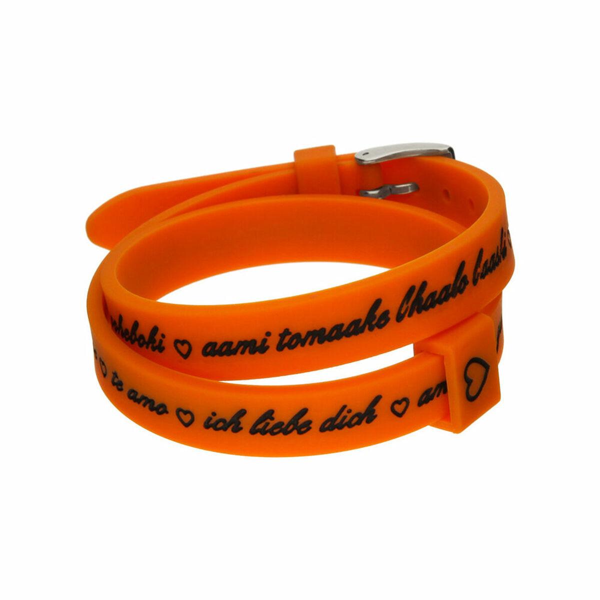 Armbånd til kvinder il mezzometro I LOVE YOU SILVER - SILICONE BRACELET