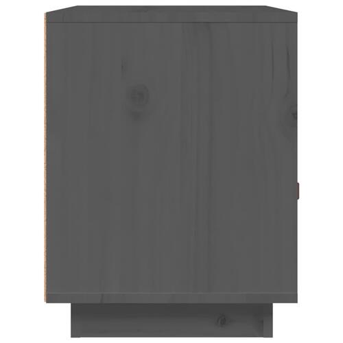 Sengeborde 2 stk. 40x34x45 cm massivt fyrretræ grå