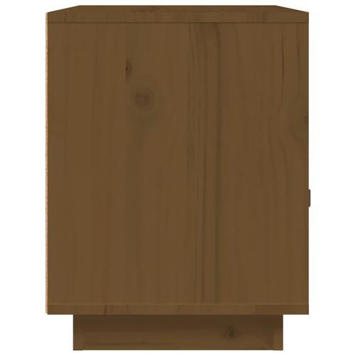 Sengebord 40x34x45 cm massivt fyrretræ gyldenbrun