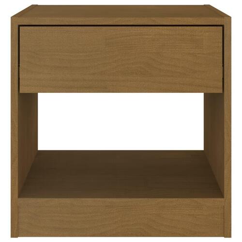 Sengeborde 2 stk. 40x31x40 cm massivt fyrretræ gyldenbrun