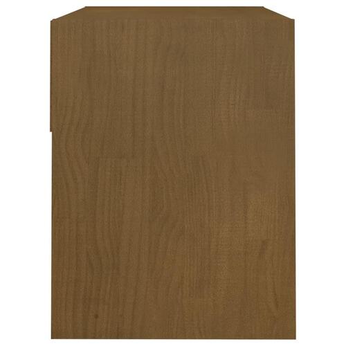 Sengeborde 2 stk. 40x31x40 cm massivt fyrretræ gyldenbrun