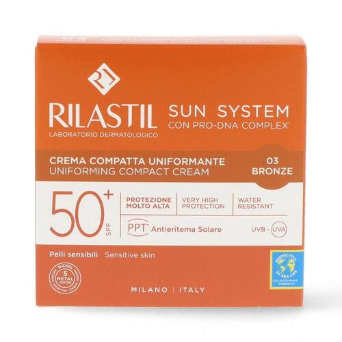 Kompakte bronzingpulver Rilastil Sun System Bronze Spf 50+ (10 g)