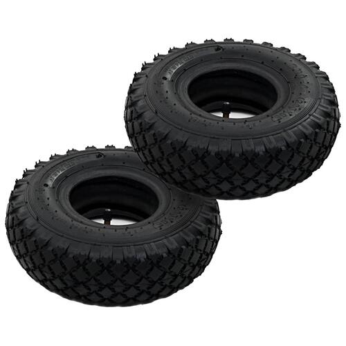 2 dæk 2 indvendige rør 3.00-4 260 x 85 sækkevognshjul gummi