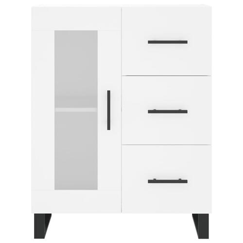 Højskab 69,5x34x180 cm konstrueret træ hvid
