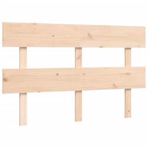 Seniorseng med sengegavl 140x190 cm massivt træ