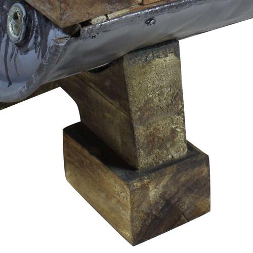 Sofabord massivt genbrugstræ 90 x 50 x 35 cm