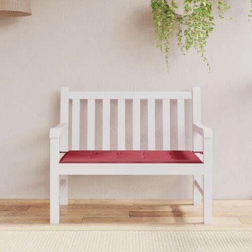 Hynde til havebænk 100x50x3 cm oxfordstof vinrød