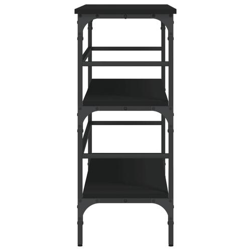 Konsolbord 100x32x75 cm konstrueret træ sort