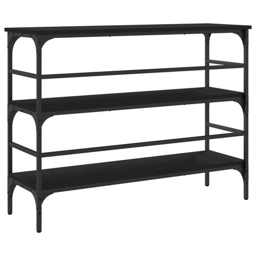 Konsolbord 100x32x75 cm konstrueret træ sort