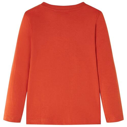 Langærmet T-shirt til børn str. 116 cm orange
