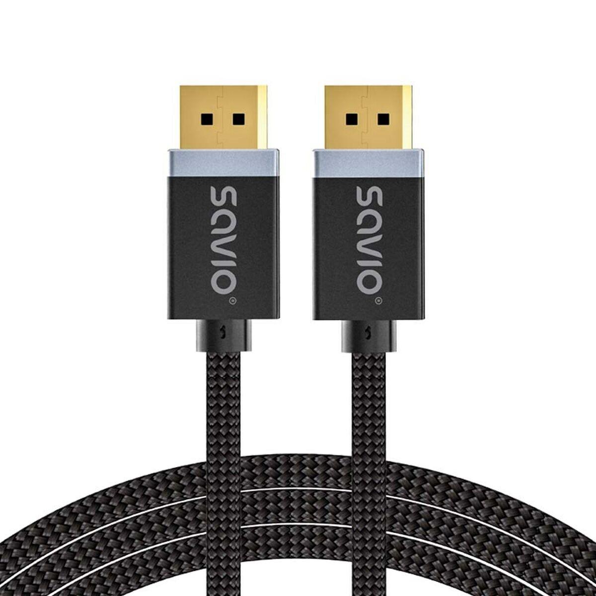 DisplayPort-kabel Savio CL-176 Sort 3 m