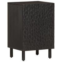Badeværelsesskab 38x33x48 cm massivt mangotræ sort