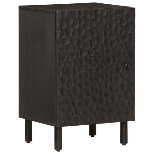 Badeværelsesskab 38x33x48 cm massivt mangotræ sort