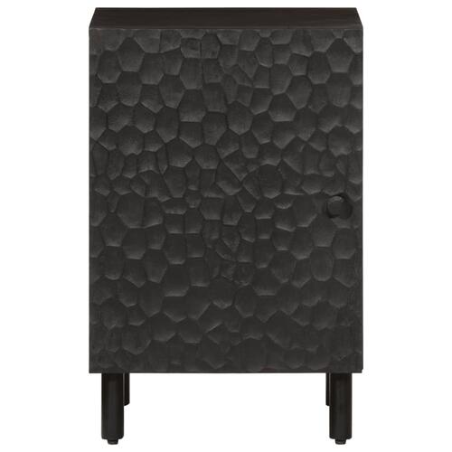Badeværelsesskab 38x33x48 cm massivt mangotræ sort