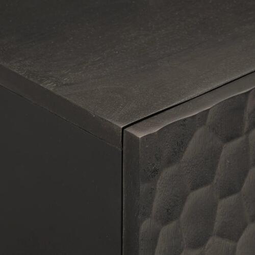 Badeværelsesskab 38x33x48 cm massivt mangotræ sort