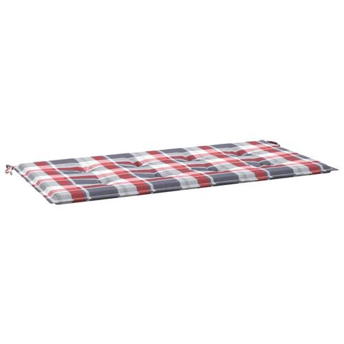 Hynde til havebænk 100x50x3 cm oxfordstof ternet rød