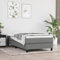 Kontinentalseng med madras 90x190 cm stof mørkegrå