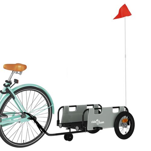 Cykeltrailer oxfordstof og jern grå