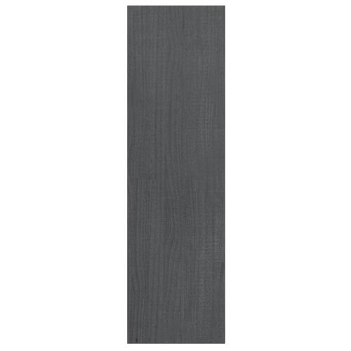 Bogskab/rumdeler 40x30x103,5 cm massivt fyrretræ grå