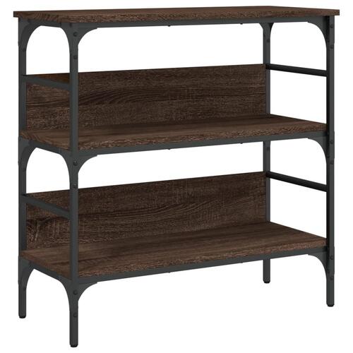 Konsolbord 75x32x75 cm konstrueret træ brun egetræsfarve