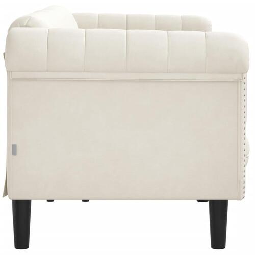3-personers sofa velour cremefarvet