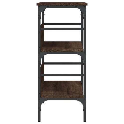Konsolbord 75x32x75 cm konstrueret træ brun egetræsfarve