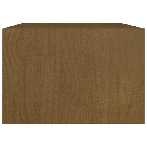 Sofabord 75x50x33,5 cm massivt fyrretræ gyldenbrun