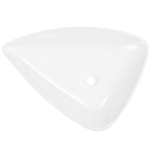 Håndvask keramik trekantet hvid 645 x 455 x 115 mm