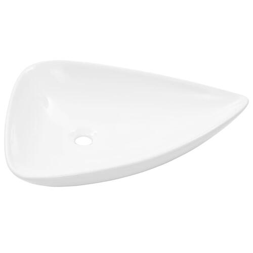 Håndvask keramik trekantet hvid 645 x 455 x 115 mm