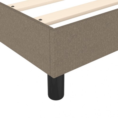 Kontinentalseng med madras 90×200 cm - stof, gråbrun