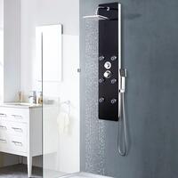 Bruserpanel glas 25 x 44,6 x 130 cm sort