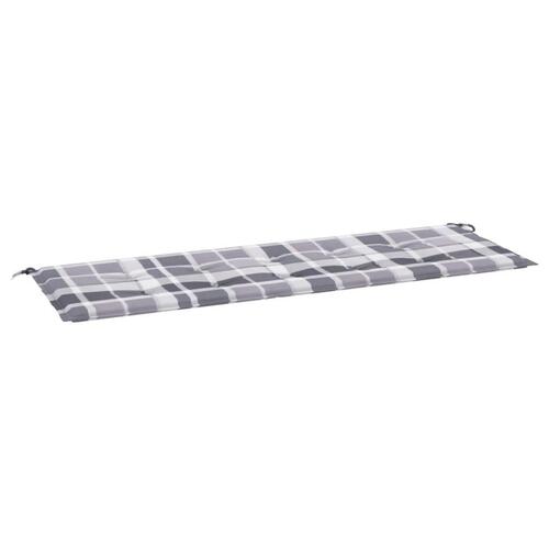 Hynde til havebænk 150x50x4 cm oxfordstof ternet grå
