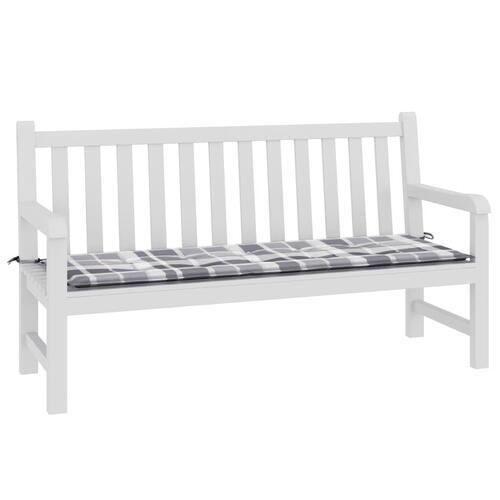 Hynde til havebænk 150x50x4 cm oxfordstof ternet grå