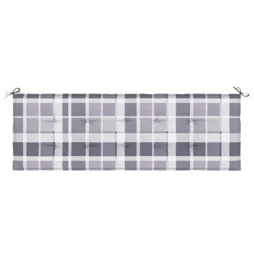 Hynde til havebænk 150x50x4 cm oxfordstof ternet grå