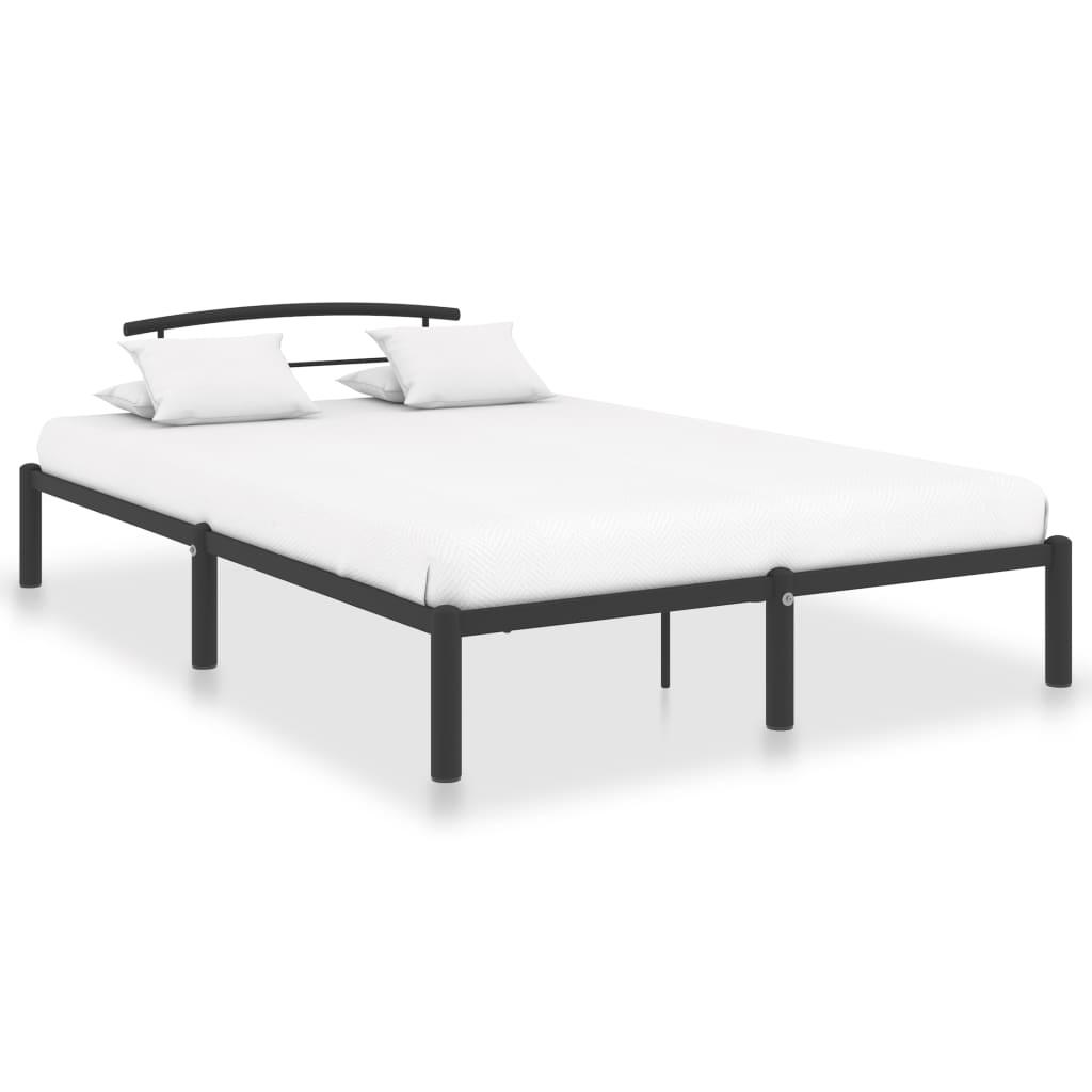 Sengestel 160x200 cm metal sort
