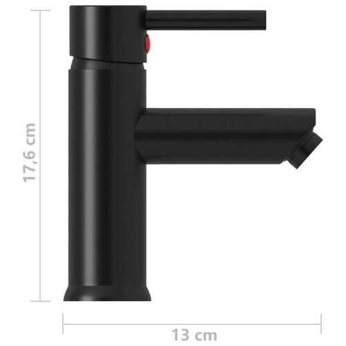 Vandhane til badeværelseshåndvask 130x176 mm sort