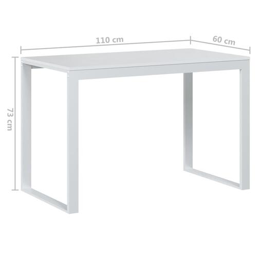 Computerbord 110x60x73 cm spånplade hvid
