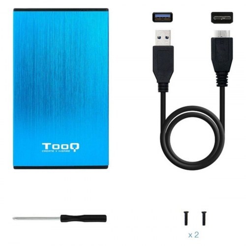 Ekstern harddiskkabinet TooQ TQE-2527 2,5" USB 3.0 - Blå