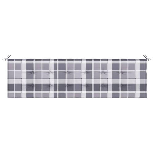 Hynde til havebænk 180x50x4 cm oxfordstof ternet grå