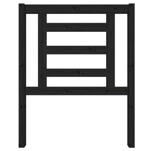 Sengegærde 81x4x100 cm massivt fyrretræ sort