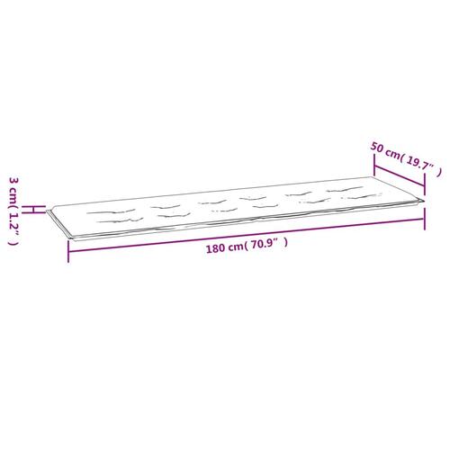 Hynde til havebænk 180x50x3 cm oxfordstof ternet grå